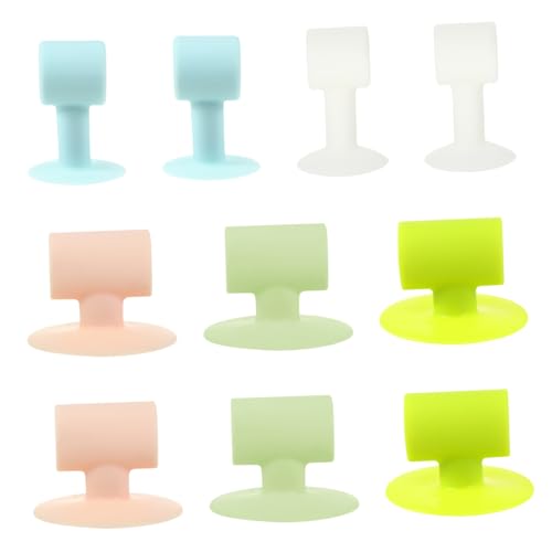 NUOBESTY 10 Stück Teiliges Silikon Türstopper Kollisions Türschutz mit Saugnapf Leiser Türpuffer in Mischfarben Selbsthaftend für Türgriffe und Wände im Haushalt von NUOBESTY