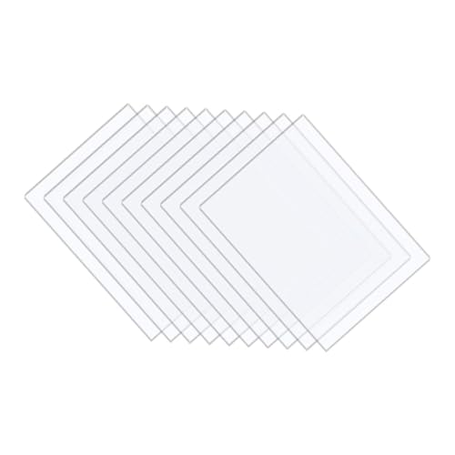 NUOBESTY 10 Stück Teiliges Transparente Acrylplatten Leichte Bruchsichere Bilderrahmenblätter mit Beschreibbarer Oberfläche für DIY Kunstprojekte Fotodisplays und Ausstellungen von NUOBESTY