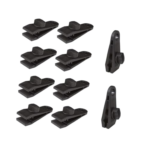 NUOBESTY 10 Stück Teiliges Winddichte Zeltclips Robuste Tarp Clips für Camping Outdoor Hängematten Zeltbefestigungen für Sicheren Halt bei Wind von NUOBESTY