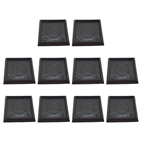 NUOBESTY 10 Stück Tischbeinpolster Beine Pads Stoßstangen Teppich Groß Schreibtischbeinschützer Nicht Zauberer Beschützer Stuhl Bordbodenschützer Möbel Gleitet Plastik Brown von NUOBESTY