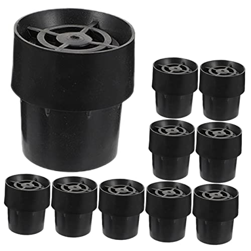 NUOBESTY 10 Stück rutschfeste Matte Trampolin Ersatz Austauschbar Trampoline Trampolin-beinersatz Rückpraller Unterlage Pads Trampolin Bein Trampolin Zubehör Kappe Fuß Schritt Gummi Schwarz von NUOBESTY