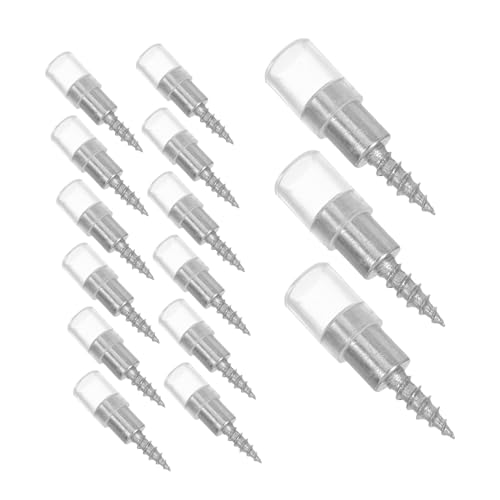 NUOBESTY 100 Stück Bücherregal Support Pin Bücherregal -Regalhalterstifte Regalstützen Regalstifthülsen Bücherregalregal Unterstützungen für Schrankregale Regalstifte PVC Hellgrau von NUOBESTY
