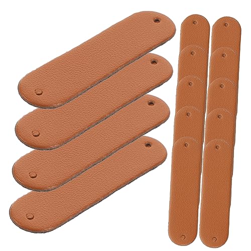 NUOBESTY 100 Stück PU Lederetiketten mit Löchern Handgemachte Leere Etiketten für DIY Kleidung Häkelzubehör und Bastelbedarf Schokoladenbraun NUOBESTY 100 Stück PU Lederetiketten mit Löchern Handgemachte Leere Etiketten für DIY Kleidung Häkelzubehör und Bastelbedarf Schokoladenbraun von NUOBESTY