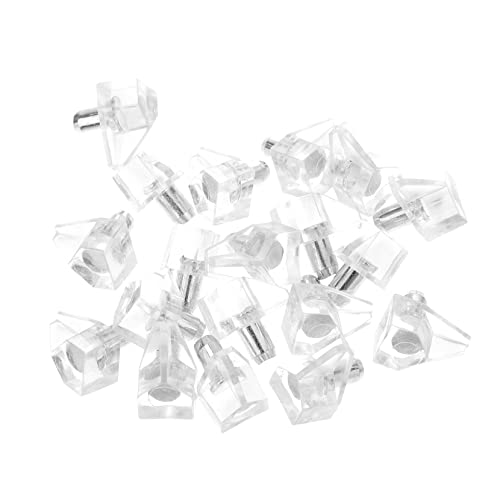 NUOBESTY 100 Stück Teiliges Regalbodenträger Set Robustem und Verschleißfest Kompakt Einfache Montage Transparente Regalstützen für Schränke und Bücherregale Passend von NUOBESTY