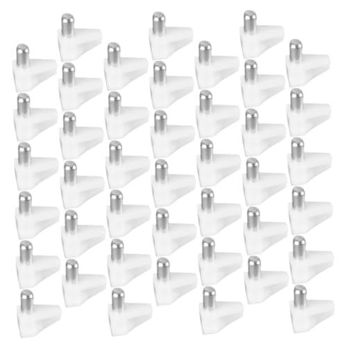 NUOBESTY 100 Stück Teiliges Regalstifte Langlebigem Material Stabile Einlegebodenhalter für Schränke und Bücherregale Weiße Bodenträger mit Minimalistischer Installieren und Vielseitig von NUOBESTY