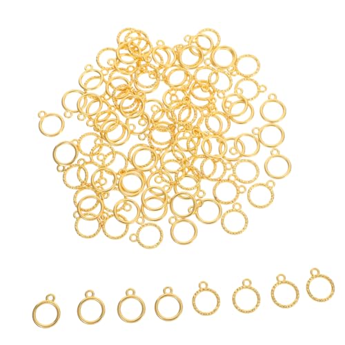NUOBESTY 100 Stück Teiliges Runde Offene Bezel Anhängerrahmen aus Hohl und Leicht für DIY Harz Schmuck Uv Kleber Geeignet Vielseitige Mini Rahmen für Halsketten Armbänder Ohrringe von NUOBESTY
