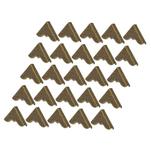 NUOBESTY 100 Stück Vintage Metall Buchecken Antike Scrapbook Ecken Schutzecken für Alben Notizbücher DIY Buchbinderschutz Langlebig Stilvoll Dekorativ von NUOBESTY