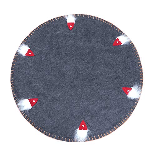 NUOBESTY 100CM Filz Weihnachtsbaumdecke Runde Weihnachtsmann Baumrock Weihnachtsbaum Rock Christbaumständer Teppich Weihnachtsschmuck Weihnachten Neujahr Party Dekoration Ornament Grau von NUOBESTY