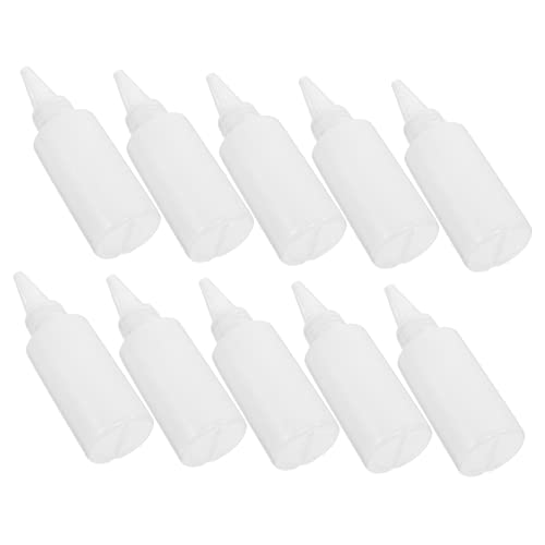 NUOBESTY 100st Flasche Drücken Sirup Große Klebestifte Würze Herstellung Isolierte Wasserflasche Squeeze-Flaschen Heißkleber Getränk Wasserkocher Bier Zusammenklappbar Sieb Weiß Plastik von NUOBESTY