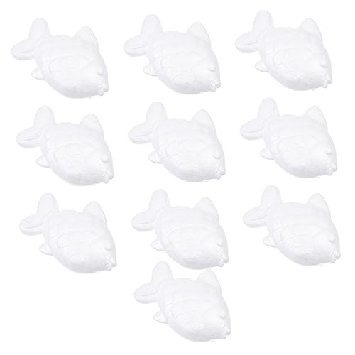NUOBESTY 10St -Blase Kuchen tablett Fischplatte Kleines Serviertablett bastelmaterial für bastelsets für DIY zubehör Goldfischspielzeug für Schaum Weiß von NUOBESTY