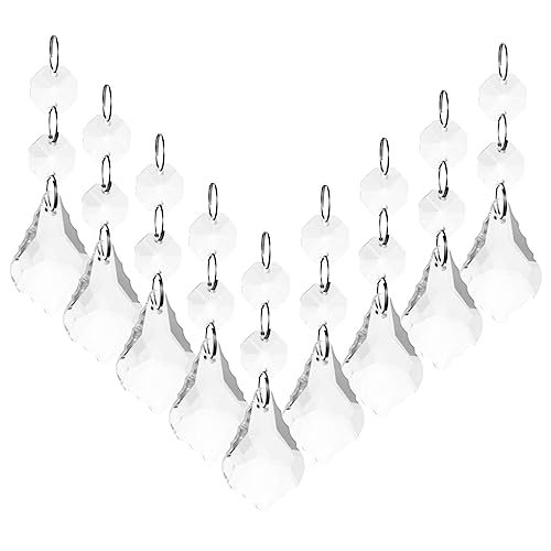 NUOBESTY 10Stücke Prismen Für Kronleuchter Transparente Hängende Lichtdekorationen Glitzernde Dekorationsstücke Für Feng Shui Facetten NUOBESTY 10Stücke Prismen Für Kronleuchter Transparente Hängende Lichtdekorationen Glitzernde Dekorationsstücke Für Feng Shui Facetten von NUOBESTY