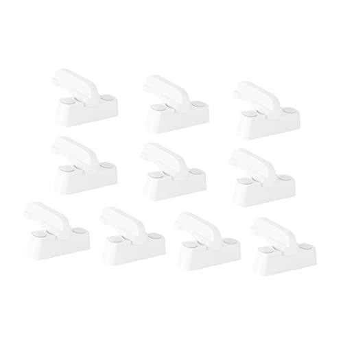 NUOBESTY 10Stücke Teiliges Upvc Fenstersicherheitsschloss Weiß Einfache Installation für Erhöhte von Fenstern und Türen Befestigungsschrauben und Abdeckkappen von NUOBESTY