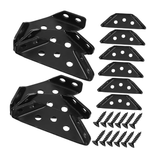 NUOBESTY 12 Sätze Eckwinkel Multifunktionale Stützbrackets für Schränke Langlebig und Installieren für Küchen und Hängeschränke von NUOBESTY