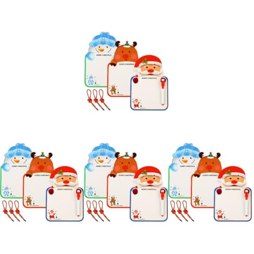 NUOBESTY 12 Sätze Weihnachts-Zeichenbrett Löschtafel für Whiteboard trocken abwischbar für schreib Tablet kindliche entwicklung Schreibtafel Büro-Memo-Board Papier von NUOBESTY