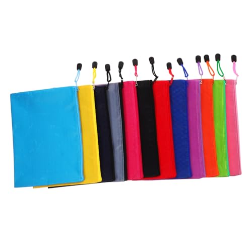 NUOBESTY 12 Stück Aktenhalter Canvas-Ordner Canvas-Beutel für Männer Office -Dokumenttasche Canvas-Dateiordner Reißverschlusstasche Dokument mit Reißverschluss Beuteltaschen Segeltuch von NUOBESTY