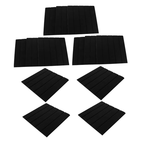 NUOBESTY 12 Stück Selbstklebende Akustikplatten Schwarz Polyethylen Schalldämmung Schallabsorber Wandpaneele zur Lärmreduzierung für Heimkino Büro und Studio von NUOBESTY
