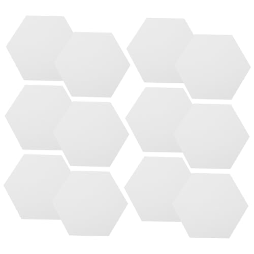 NUOBESTY 12 Stück Teiliges Hexagon Wandspiegel Selbstklebende Spiegelfliesen für Wohnraumdekoration Abnehmbare Dekorative Wandaufkleber Glatte Oberfläche Vielseitig für Bad Fenster Türen von NUOBESTY