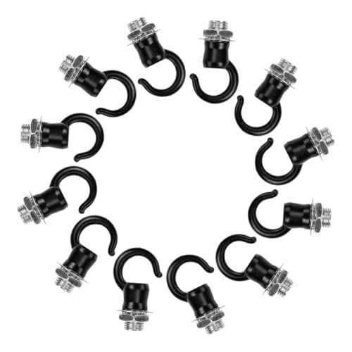 NUOBESTY 12 Stück Teiliges Robuste Deckenhaken für Laternen und Lampen Vintage Offener Haken Belastbar für Innen Außenbereich Einfache Montage Dekorative Halterung für Wohnzimmer und von NUOBESTY
