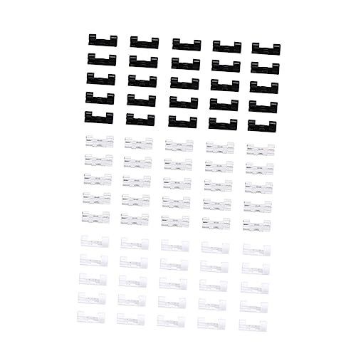 NUOBESTY 120 Stück Kabelmanagement Clips Drahthalter Flache Elektrische Clips Kabel Organizer Für Den Innenbereich Schreibtisch Zubehör Schreibtisch Haushaltskabel Fixierung Kabel von NUOBESTY