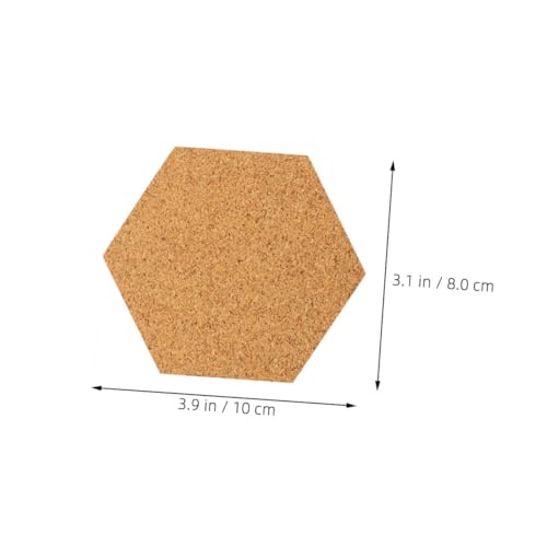 NUOBESTY 120 Stück Selbstklebende Hexagon Korkplatten Stark Zuschneidbar Geräuschdämpfend Vielseitig für DIY Basteln Tischschutz und Wohnraumdekoration von NUOBESTY