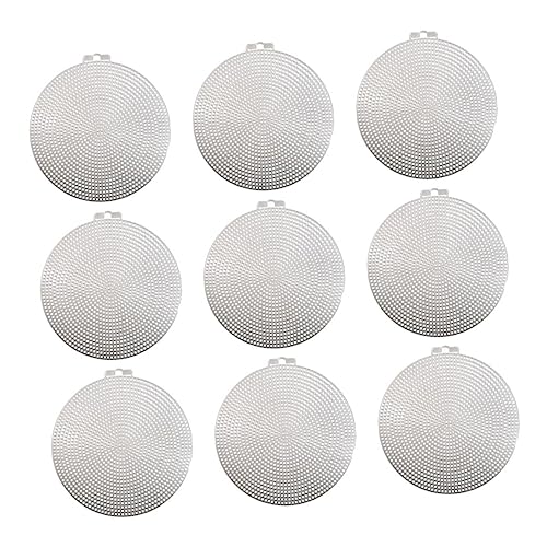 NUOBESTY 12St runder Teppich Anti-Werkzeug-Klebematte Spülschwamm Anti-Teppich-Unterlage Nicht-Teppich-Unterlage Nicht Tischset bastelzubehör bastelmaterial bastel Material Weiß von NUOBESTY