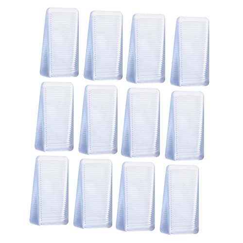 NUOBESTY 12 Stück Möbelnivellierer rutschfeste PVC Tischkeile Möbelpolster Für Haushaltsmöbel Türstopper Selbstklebend Bodenschonend von NUOBESTY