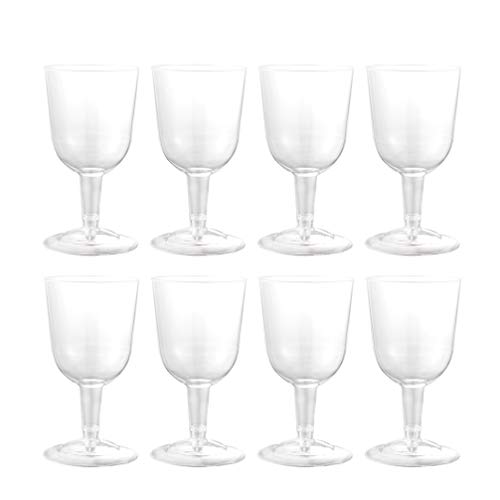 NUOBESTY 12pcs Kunststoff Weingläser Partei Einwegbecher Kunststoff Stemware Weingläser Tassen von NUOBESTY