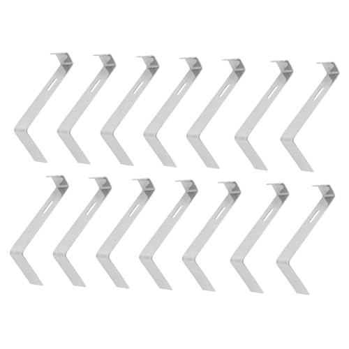 NUOBESTY 15 Stück Teiliges Edelstahl Dachziegel Befestigungsset Rostfreie Dicke Metall Clips mit Rutschfester Fixierung Robuste Schneefanghaken zur Stabilen Sicherung von Tondachziegeln von NUOBESTY
