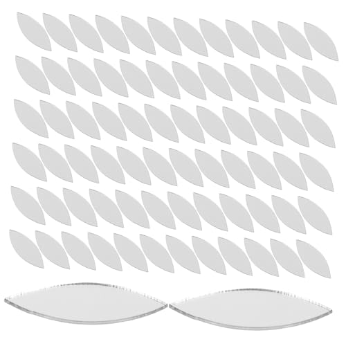 NUOBESTY 150 Stück Petal Form Mini Spiegel Fliesen Selbstklebende Mosaikspiegel für Diy Handwerk Wanddekoration Einzigartige Gestaltung für Kreative Projekte von NUOBESTY