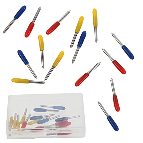 NUOBESTY 15-teiliges Vinyl-Plotter-schneideklingen-Set 30 ° 45 ° 60 ° Ersatzschneider Für Plotter-schneidewerkzeug von NUOBESTY
