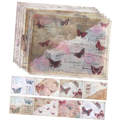 NUOBESTY 16 Stück Teiliges Vintage Scrapbooking Große Dekorative Hintergrundpapiere Retro DIY Bastelpapier für Tagebuch Fotoalbum Notizbuch Originelles Scrapbook Material Langlebig und NUOBESTY 16 Stück Teiliges Vintage Scrapbooking Große Dekorative Hintergrundpapiere Retro DIY Bastelpapier für Tagebuch Fotoalbum Notizbuch Originelles Scrapbook Material Langlebig und von NUOBESTY