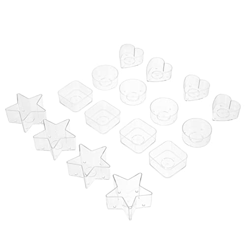 NUOBESTY 16stücke Kerzenglas Mit Deckel Glasbehälter Für Kerzen Diy Kerzenbox Kerzenbehälter Für Basteln Und Handwerk Kompakt Und Tragbar Geeignet Zum Aufbewahren Kleiner Gegenstände von NUOBESTY