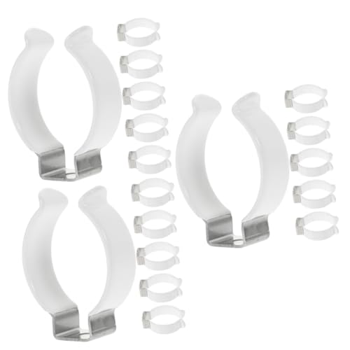 NUOBESTY 18 Stck LED U Clips Halterung Teilig Manganstahl LED Röhrenhalterung Rostfrei Stabil Einfach zu Montieren für und Lichtschläuche Büro von NUOBESTY