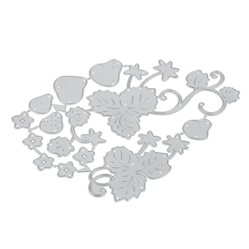 NUOBESTY 1Stk schneidemesserform selber Machen sterben Etiketten-Stanzform Scrapbooking stirbt papiercuter Messer waschbare Album-Stanzteile Erdbeer-Stanzform Kohlenstoffstahl Silver von NUOBESTY