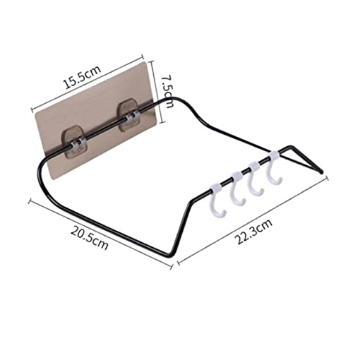 NUOBESTY 1Stück Wand Waschtischablage Schwarz Multifunktionales Hängendes Speicherregal Für Bad Platzsparendes Design Robustes Eisenmaterial von NUOBESTY