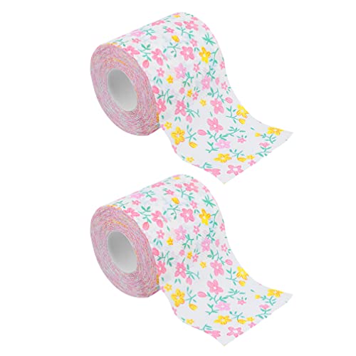 NUOBESTY 2 Brötchen Neuartiger Toilettenpapier Lustiges Blumen- Toilettenpapier Rollen Farbig Bedruckt von NUOBESTY
