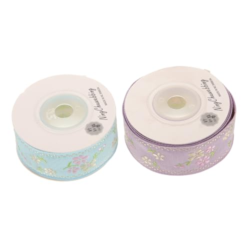 NUOBESTY 2 Rollen Blumenmuster für Diy Kleidung und Handgefertigte Stickerei Dekoratives Nähmaterial Helllila NUOBESTY 2 Rollen Blumenmuster für Diy Kleidung und Handgefertigte Stickerei Dekoratives Nähmaterial Helllila von NUOBESTY