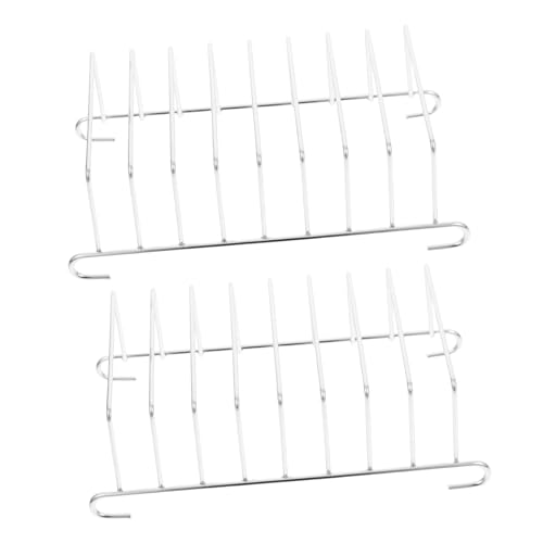 NUOBESTY 2 Sätze Air Fryer Rack Backgestell Für Luftfritteuse Ofen Und Mikrowelle Für Toast Und Gleichmäßige Wärmeverteilung Vielseitig Einsetzbar Hitzebeständig Langlebig 2 Stücke * 2 von NUOBESTY