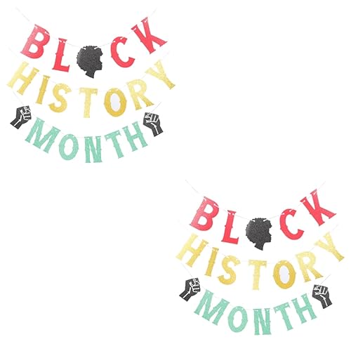 NUOBESTY 2 Sätze Banner Set für Afrikanische Amerikanische Dekoration Festliche Partydekoration für und Feierlichkeiten für und Außenanwendungen von NUOBESTY