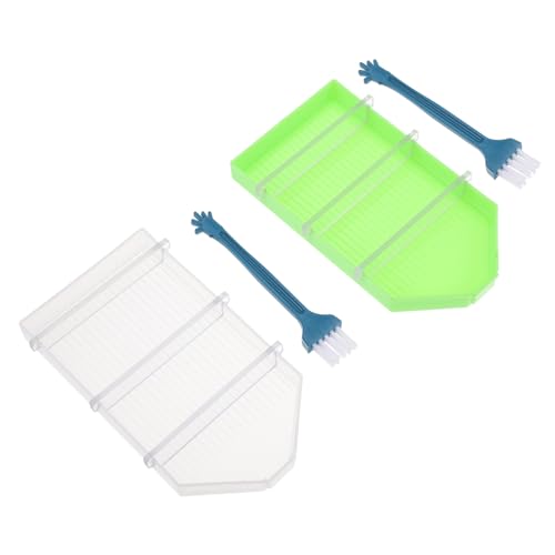 NUOBESTY Diamant-kunstbedarf-tablett 2 Sets Diamant-Bild-sortiertabletts Perlen-sortiertabletts Leitbleche von NUOBESTY