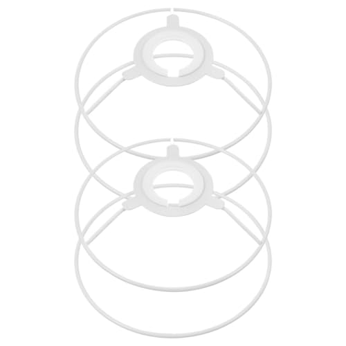 NUOBESTY 2 Sätze DIY Lampenschirmrahmen Rund Lampenschirmhalter Tischlampe Stabile Lampenschirmhalterung für Leuchten Vielseitig Einsetzbar für Zuhause und Büro von NUOBESTY