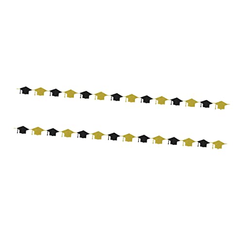 NUOBESTY 2 Sätze Graduation Hanging Garland Glitter Bachelor Banner Wiederverwendbare Partydekoration für Innen und Außen Robust und Langlebig für Abschlussfeiern und Fotoshootings von NUOBESTY