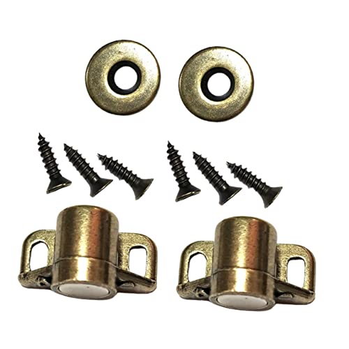 NUOBESTY 2 Sätze Hochwertiger Zinklegierung Magnetischer Türstopper Teilig Starker Türhalter Unsichtbar für Schranktüren Geräuschdämpfend und Kratzschutz Kompaktes Design für Wohnzimmer von NUOBESTY
