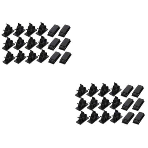 NUOBESTY 2 Sätze Kabelmanagement Clips Teiliges Selbstklebende Einstellbare Kabelorganisatoren Für Usb Laptop Computer Und Handy Praktische Lösung Für Schreibtische 18 Stück * 2 von NUOBESTY