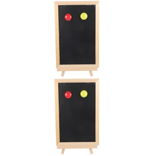 NUOBESTY 2 Sätze Kleine Tafel zum Aufbau von Ständen Write Board Message Board Tisch Tafel Briefbrett Zeichen Mini-Whiteboard rechteckige Tafeln Schreibtisch-Dekorschild hölzern Black von NUOBESTY