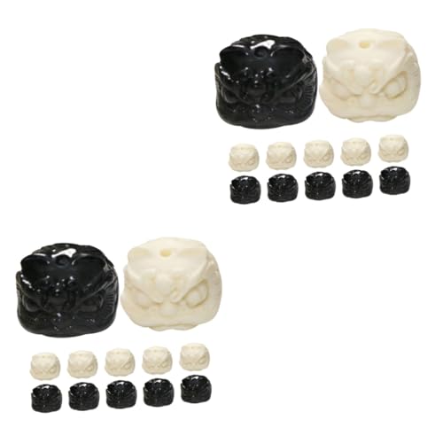 NUOBESTY 2 Sätze Perlen Zum Erwachen des Löwen Schmuck Basteln Zubehör Für Freundinen Edelsteinperlen Hornperlen Ohrringe Perlen DIY-perlen Löwen-schmuckperlen Acryl 12 Stück * 2 von NUOBESTY