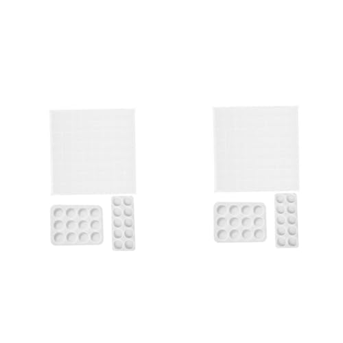 NUOBESTY 2 Sätze Schach Form Geschirr Desktop-Form Würfelform Jumbo Multifunktionale Werkzeuge Schmuckform Münze Zubehör Formen DREI Einfache Form Schachbrett Kieselgel Weiß 3 Stück * 2 von NUOBESTY