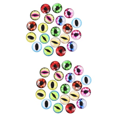 NUOBESTY 2 Sätze Schütteln Sie Selbstklebende Spielzeugaugen Perlenspinner Riesige Bastelverzierungen Mini Tonperlenspinner Cabochons Vom Deckel DIY Schmuckanhänger Glas 20 Stück * 2 von NUOBESTY