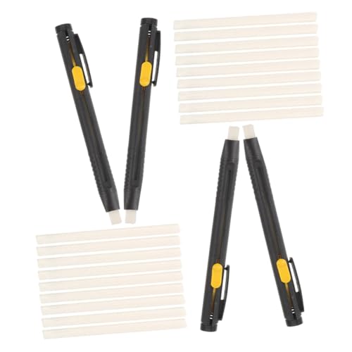 NUOBESTY 2 Sätze Stoffkreiden mit Austauschbaren Nachfüllungen Unsichtbare Hitzeauslöschbare Markierstifte für Präzises Nähen Quilten und Handarbeiten Verschiedenen Textilien von NUOBESTY