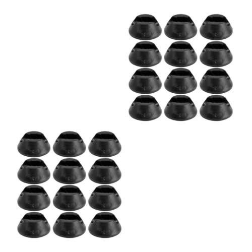 NUOBESTY 2 Sätze Stuhl Fußschutz Fußbodenmatte Tischbeinkappen Antirutschpad Möbelfüße Floor Tipps Stuhl Socken Teppich Stuhlbeinabdeckungen Tischfußmanschette Abs-Gummi Black 12 Stück * 2 von NUOBESTY